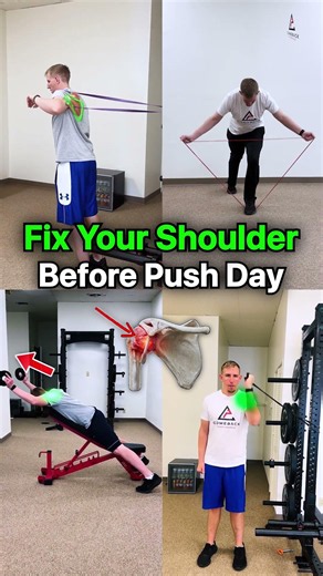 Fix Front Shoulder Pain On Push Day #shoulderpain #physicaltherapy