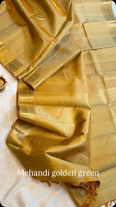 Mehandi green kanjipuram silk saree | Chithra's looms