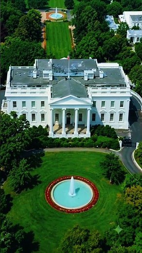 🏛️ The White House from Above 🇺🇸 | America's Most Famous Residence | 4K Drone View #Shorts