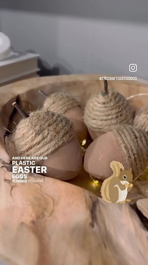 If you also have plastic eggs somewhere in your house, let’s be friends haha. This was super simple and I love how these acorns turned out! 🐿️ I could see these in the target dollar spot. Materials: - Plastic Easter Eggs - Acrylic paint- white and warm brown (Walmart) - Baking Soda - Twine (Walmart) - Sticks - Hot glue/ glue gun • • • • #acorn #falldecor #diy #craft #homedecor #inspo #design #home #homeinspo #interior #homedesign #interiordesign #potterybarn #target #explorepage #trending #reel