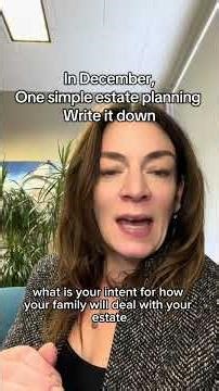 Simple estate planning step to get organized in December, write it down. #estateplanning #organizer