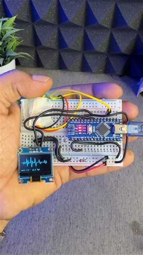 pulse rate detection with OLED display. #arduino #arduinoprojects #science #robot