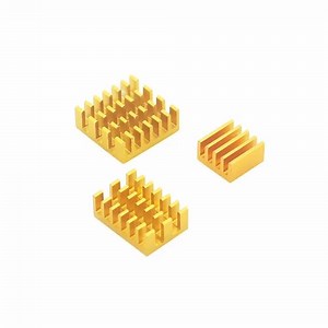 3 In 1 Aluminum Heatsink Raspberry Pi Cooling Solution Ultimate 3 In 1 Heat Sink Kit For Raspberry Pi 4 Model B   Golden   Rs4915
