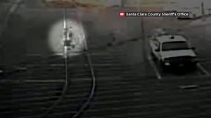 Surveillance video shows VTA gunman walking between buildings during mass shooting