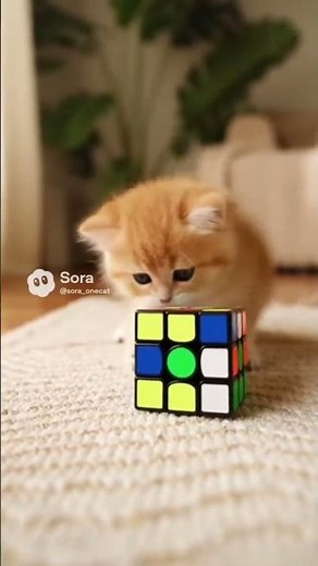 Smart Cat Playing With Cube Toy 😺🔥 #catlife #cat #kitten #shortsfeed #mycat #catplay