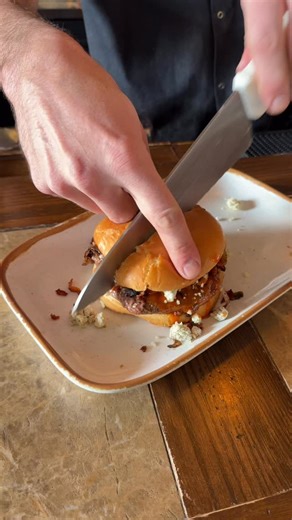 @zanostruckee_ on Instagram: "ZURGER 2.0 6oz Certified Angus Beef, fresh NEVER frozen burger patty, brioche bun, blu cheese, sautéed mushrooms, sautéed onions, topped with franks red hot. It’s delicious. It’s sinful. It’s blu, yummmm"