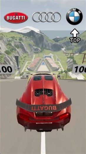 Bugatti vs Audi vs Bmw💥 BeamNG Drive #beamngdrive #shorts #carcrash