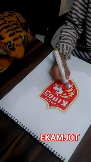 kings 11 Punjab #viral #ipl #ipl2026 #punjab #cricket #drawing #art #kings11punjab #shot #trending