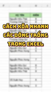 Cách xoá nhanh các dòng trống trong excel 🥰🥰 #tinhoc #excel #tinhoconline #exceltips #sachexcel pWr 🛋 Nguồn: sachtinhoc2025 | Dolozi Store