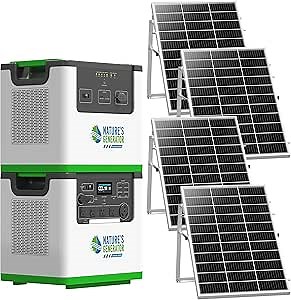 Amazon.com: Nature's Generator Lithium 3600 Platinum,1 x Lithium 3600 + 1 x Pod + 4x 100w Panels + 50' Cable : Patio, Lawn & Garden