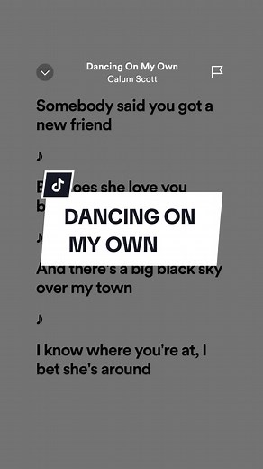Dancing On My Own Lyrics - Calum Scott