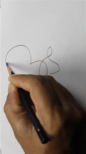 How to Draw a Squirrel in One Line | Easy One Line Drawing Tutorial