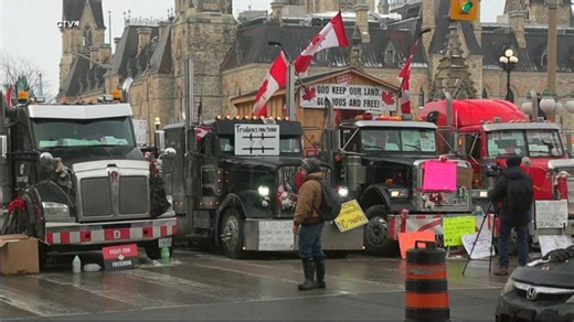 Truckers shut down busy US-Canada trade route for 5th day