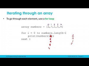 Iterating through Arrays