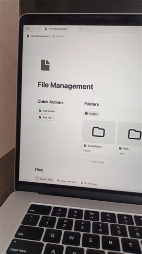 Created a File Manager in Notion #notion #files #filemanagement #productivity #productivitytips