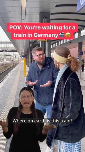 Trains: Where German efficiency gets a reality check 😅 How is your experience with the German railway? ✅ Reuploaded with ASL for greater inclusivity 🧏‍♀️ | DW Euromaxx