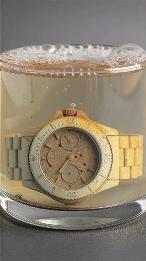 Satisfying Rust Removal on Steel Watch ⏱️ #shorts