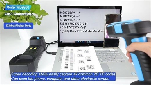 WDLink Maroc on Instagram: "📢🔥 NOUVEL ARRIVAGE – Scanner Code-Barres WD9900B 🔥📢 📲 En savoir plus ici :https://wdlinkma.com/product/wd9900b/ 🏭 Qualité industrielle & performance inégalée Le WD9900B est un scanner code-barres industriel haute performance, conçu pour répondre aux besoins les plus exigeants. ✅ Plug & Play – Pas besoin d’installer de logiciel ou application ✅ Super décodage – Lecture facile de tous les codes 1D & 2D courants ✅ Connexion flexible – Bluetooth / 433Mhz sans fil, 2