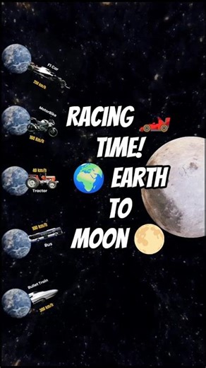 Racing to the Moon Without a Rocket | Vehicles Speed Comparison | SpacePeek