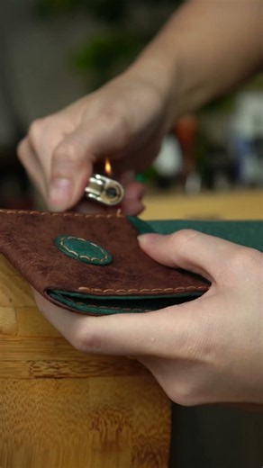 Leather Punching for a Handmade Wallet | Leather DIY ASMR Craft