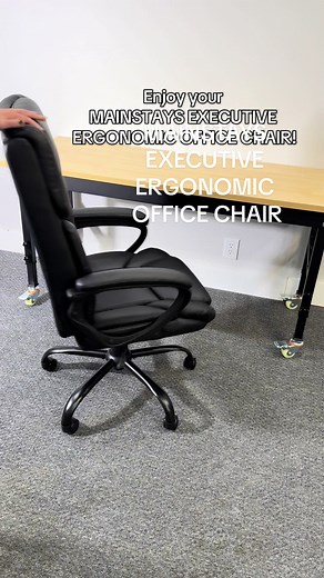 This MAINSTAYS EXECUTIVE ERGONOMIC OFFICE CHAIR is affordable and easy to assemble!