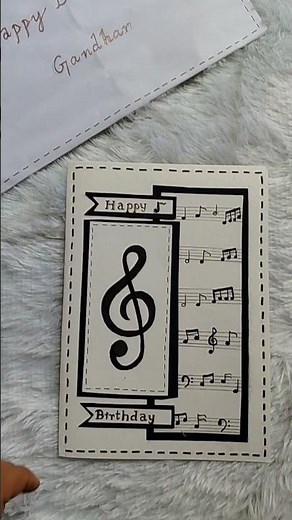 DIY Musical-themed birthday card !!#greetingcard #musicalcard #diy