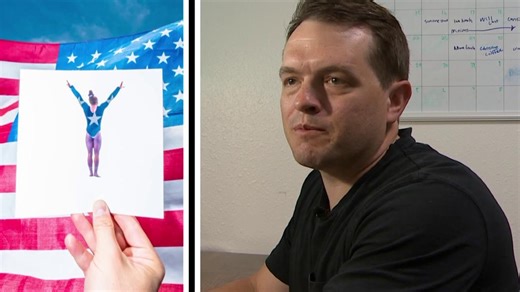 Issaquah artist makes cutout artwork of gold-medal gymnast Simone Biles