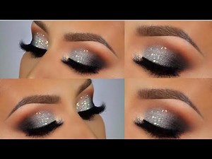Simple grey eye makeup tutorial for beginner step-by-step