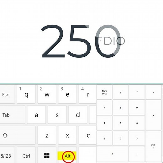 How to make the middle dot (•) in Windows