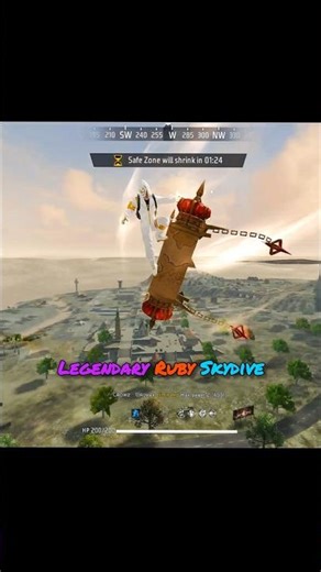 Legendary Ruby Entry Style 🔥 | Free Fire Skydive #shorts #trending #viral