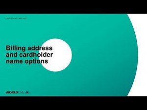 Billing address and cardholder name options