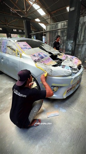 Bedanya tambal cat sama tambal ban #bengkelmobil #bodyrepair #bengkelterdekat #parekediri #mbunglongarage2026