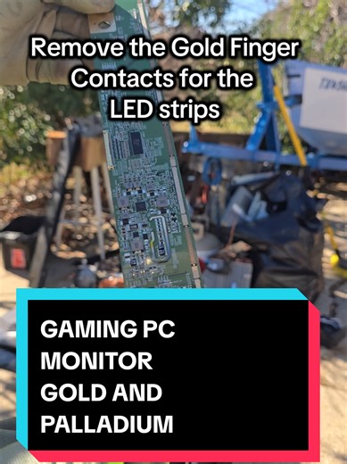 Scrapping a broken gaming pc monitor for #gold #silver and #palladium #scrap #recycle
