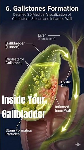 Gallbladder Structure &Inside Your Gallbladder #health#anatomy #science#gallbladder #shorts #medical