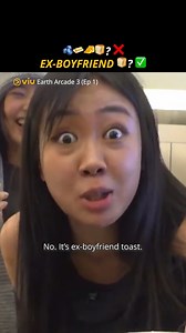 Not #LeeYoungJi being completely shocked to find out that the blueberry cream cheese toast is actually called the 'Ex-boyfriend Toast' 😂😂 — all this after the heated debate over whether #IVE ’s #AnYuJin gave the right answer in #EarthArcade3 😆 | Viu Singapore