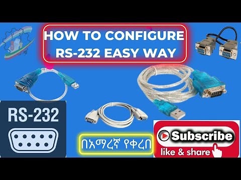 How to configure RS_232 cable on pc simple way