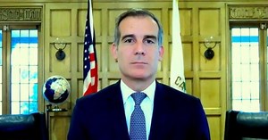 LA Mayor Eric Garcetti sees "darkest month" ahead