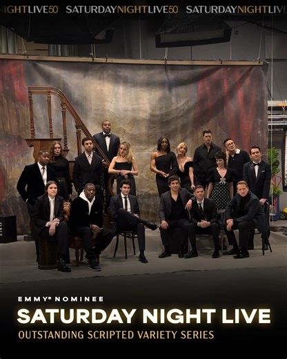 4.5M views · 15K reactions | Congrats to everyone here at SNL! Full list of Season 50 nominations: https://www.televisionacademy.com/shows/saturday-night-live | Saturday Night Live | Facebook