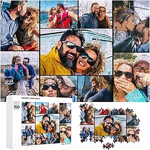 Custom Puzzles from Photos Personalized Puzzle 1000/500/300/200 Pieces Picture Puzzles Customized Photo Personalized Gifts for Adults Family Couple Birthday