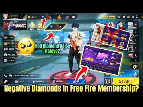 Negative Diamonds In Free Fire Membership 🥺 | Free Fire Negative Diamond Problem Solve | Red Diamond