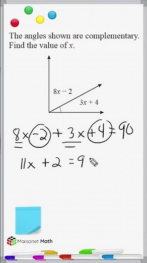 Complementary Angles And Equations
