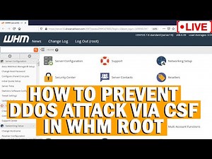 [🔴LIVE] How to prevent DDoS attack via Config Server Security & Firewall in WHM root?