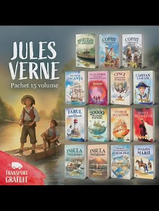 Dăruiește aventură cu pachetul de 15 volume Jules Verne – lecturi captivante pentru micii exploratori! Comandă acum cu transport gratuit! | Books Shop