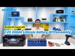 12V 200Ah Lithium Battery DIY assembly | MeritSun Update