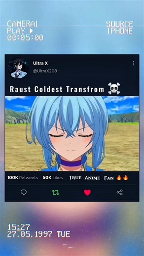 Raust Coldest Transfrom ☠️ #fypシ゚viral #shortfeedviral #anime
