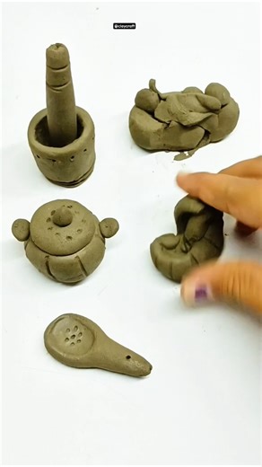 destroy mini clay kitchen set #art #kitchenset
