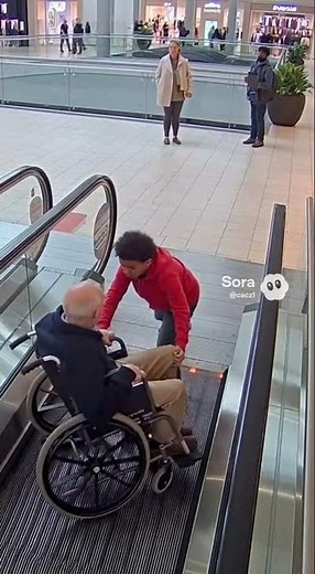 Mall Escalator Wheelchair Accident Prevented by Young Boy’s Last-Second Save