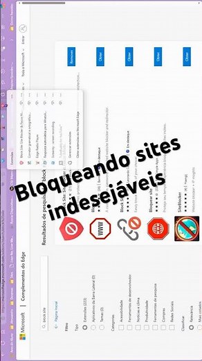 Como Bloquear Sites no Edge Sem Instalar Nada! 🔒 #shorts