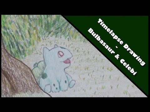 Bulbasaur and Celebi - Pokemon Timelapse Drawing