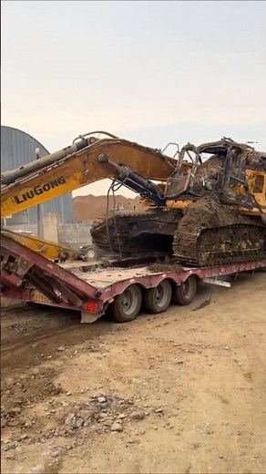 Destroyed LiuGong Excavator Hauled Away After Brutal Accident
